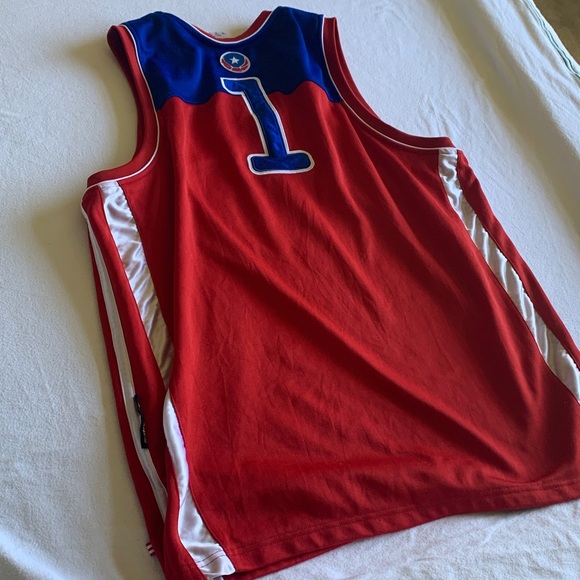 And1 Puerto Rico Basketball Jersey - Red, Blue, and White - Picture 7 of 9